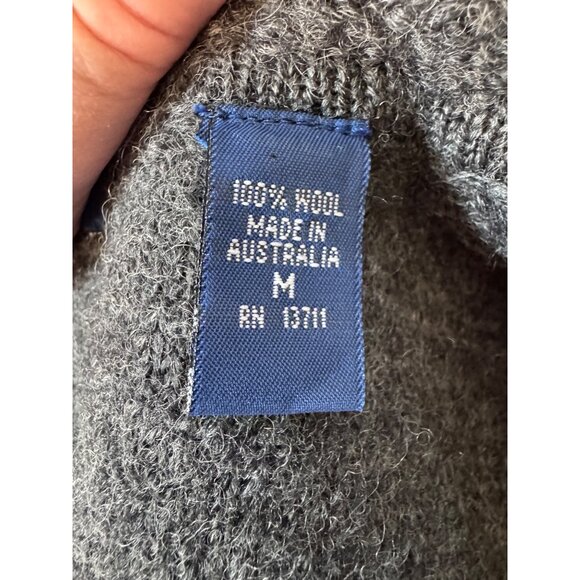 Karen Scott Womens Pure Wool Cardigan Jacket Made In Australia Button Front Dark - Picture 4 of 13